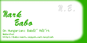 mark babo business card